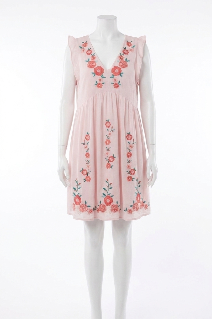 NEW ANDREE BY UNIT floral babydoll dress in pink